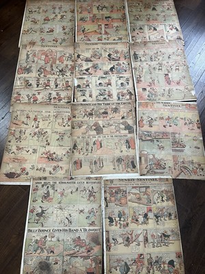 11x Sunday comic Strips 1903 The Teasers Uncle Pike & Billy Bounce 18 x15 