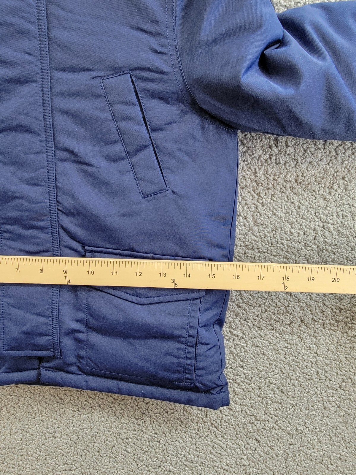 Polo Ralph Lauren Artificial-fur-Trim Down Parka Jacket Boys 5 Newport Navy Snap - Picture 7 of 18