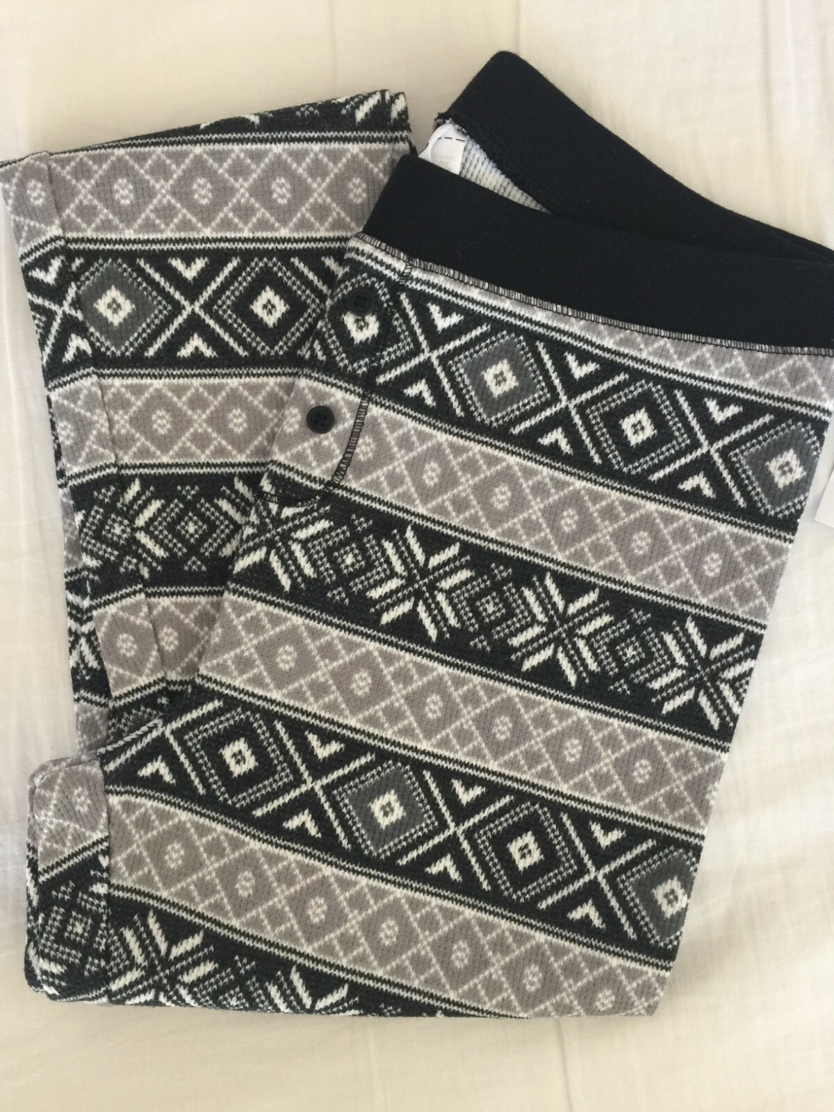 

NWT Old Navy Black Fair Isle термовязаные пижамные брюки леггинсы для сна женские M