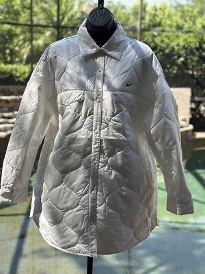 NIKE SPORTSWEAR ESSENTIAL WOMENS QUILTED TRENCH JACKET (L) FB8732-133