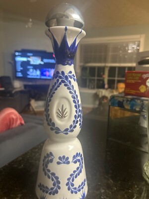 Clase Azul Reposado Tequila White And Blue Empty Bottle 750ml Rinsed Lot Of 2