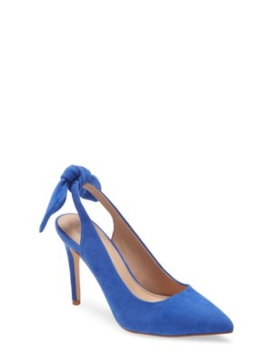 

Женские кожаные туфли-лодочки BCBGENERATION Blue Bow Henaya Toe Stiletto Slip On, Синий, GN200943
