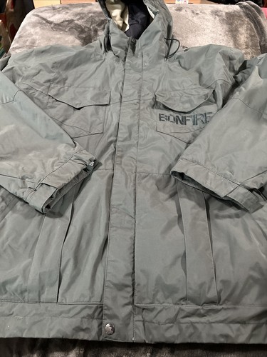 Bonfire Snowboarding Co. Mens XL Green Volt Fusion Hooded