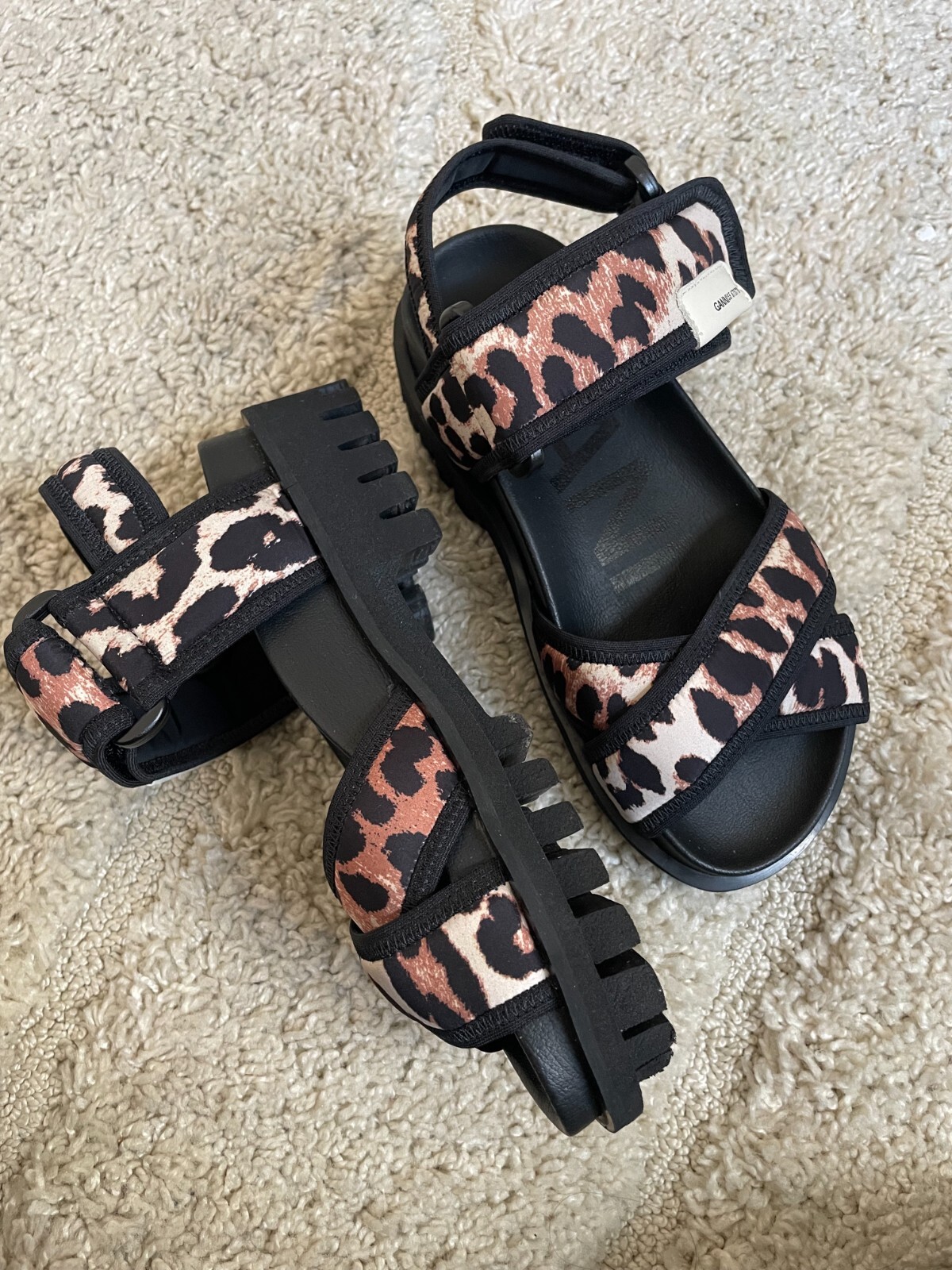 GANNI Women's Leopard Print Platform Sandals | eBay