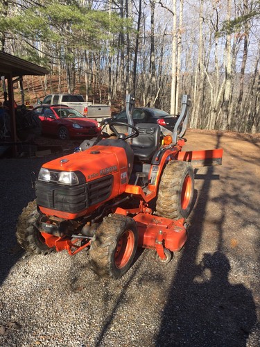 Kubota B7510 4X4 4WD HST Diesel Tractor 60” Deck Snow Blade And Rear Blade