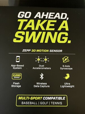 ZEPP Baseball Motion Sensor Wireless Swing Analyzer Complete. ORIGINAL OWNER