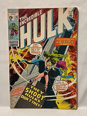 1971 Marvel The Incredible Hulk #142 Comic Book 15 Cent Valkyrie Appearance