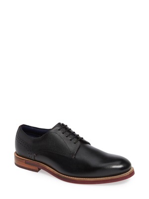 

TED BAKER LONDON Мужские черные кожаные оксфорды Jhorge с круглым носком на блочном каблуке, Черный, 917663