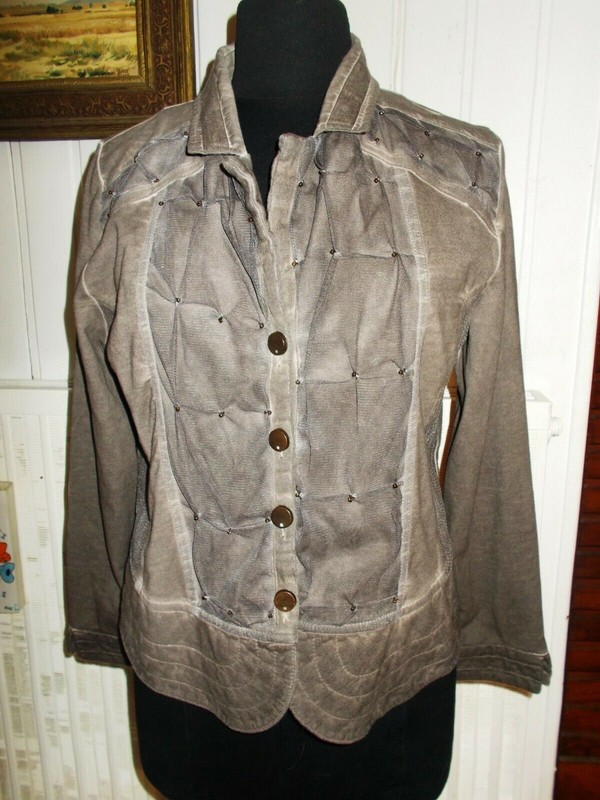 Gilet Ou Chemisier Femme Fred SABATIER - Taille 52, Couleur Bleu Uni, Occasion Très Bon état