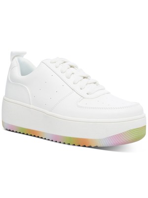 

Женские спортивные кроссовки WILD PAIR White Rainbow Braxton с круглым носком на платформе, Белый, 10009240600