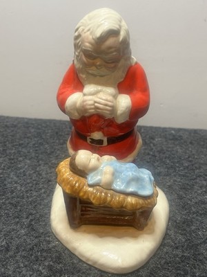 Handmade Santa Baby Jesus Nativity Figurine Signed 1990