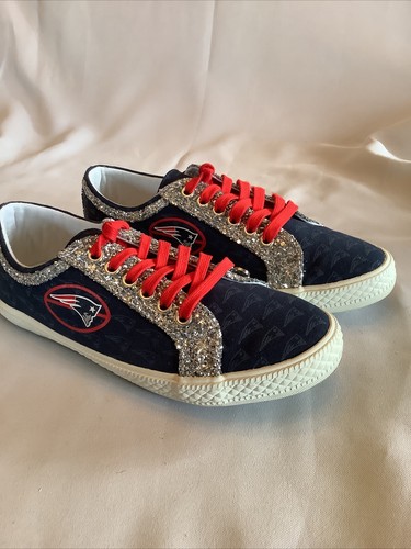 8.5 Women’s Blue, Red Laces, Glitter