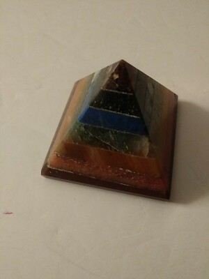 7 Chakra Multi-Stone Pyramid Healing Spiritual GemstoneEnergy Generator Shambala