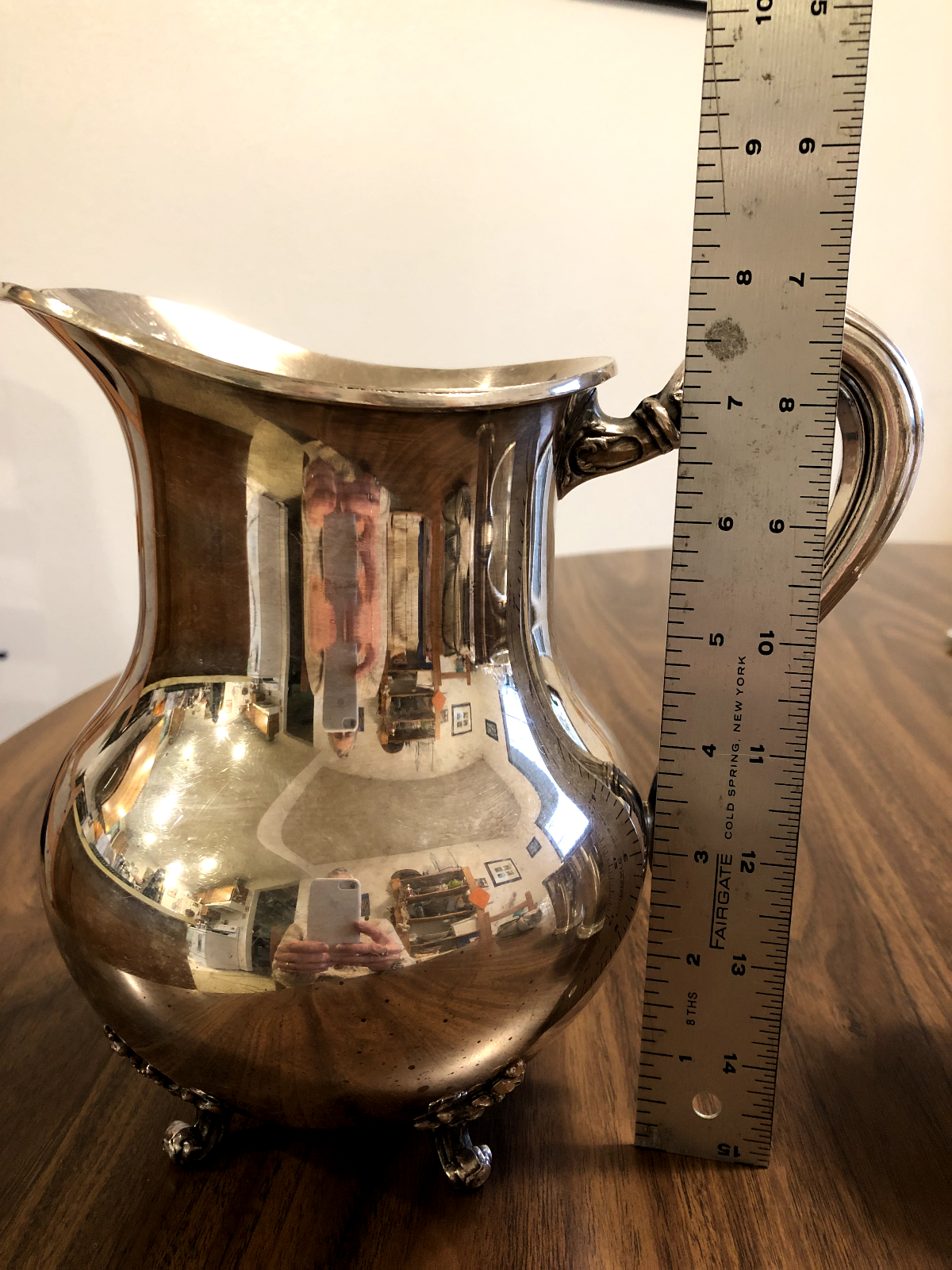 Sheets Rockford 1875 silverplated pitcher 