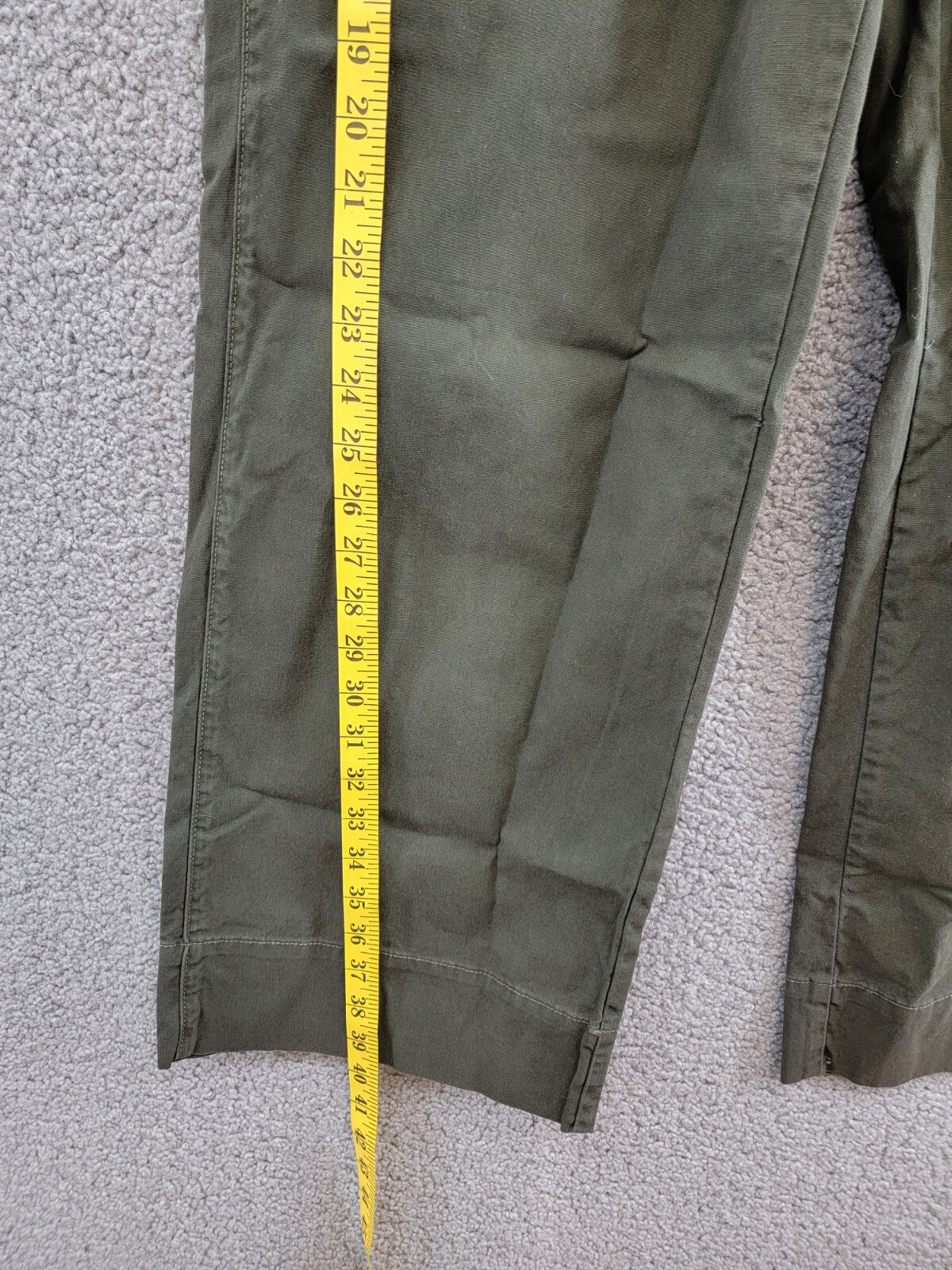 Velvet By Graham & Spencer Cropped Wide Leg Pants Women's 8 Locust Green Solid - Picture 9 of 18