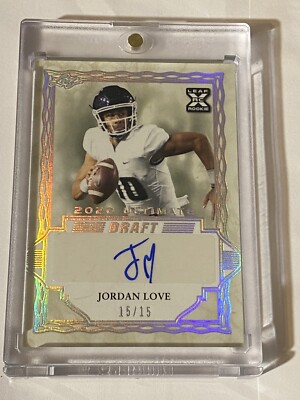 2020 Leaf Ultimate Draft Jordan Love auto rc #15/15