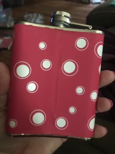 Stainless Steel Travel Flask 7oz Who Doesn’t Drink Alone Purple/ Green/ Pink