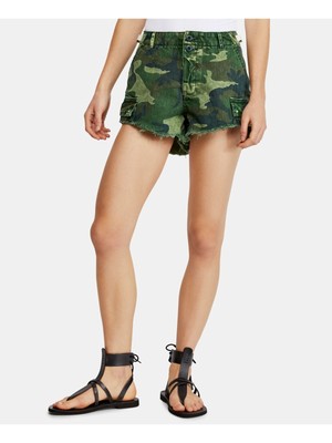 

Женские зеленые камуфляжные шорты FREE PEOPLE, Зеленый, OB960040