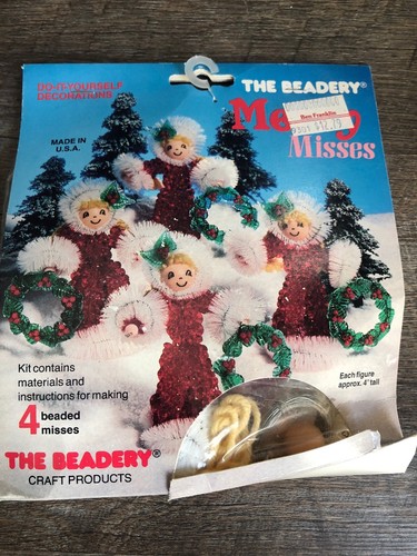 Vintage The Beary Drummer Boy And Merry Misses Bead Kits