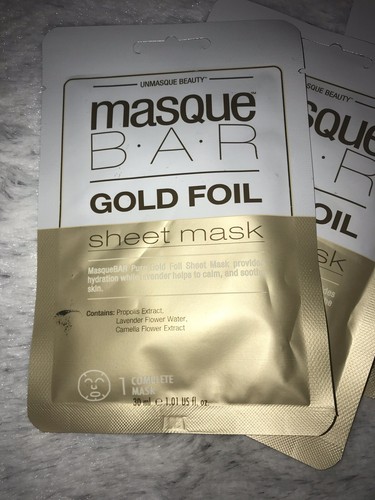 Masque Bar Gold Foil Hydrating Face Sheet Mask (Pack of 3)