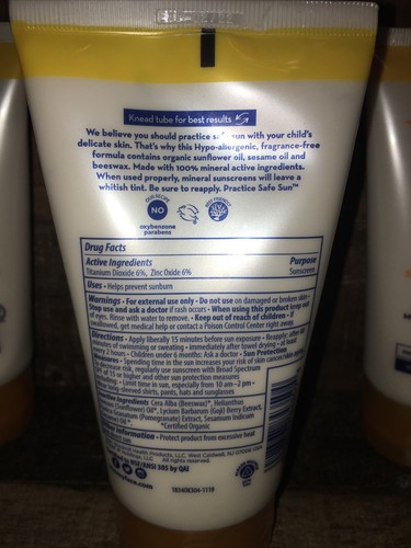 3x Kiss My Face KIDS Organics Mineral Sunscreen Lotion w/ GOJI ~ 30 SPF 3.4 oz