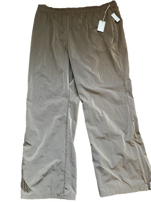 Good American  Essential Putty Track Zip Wide Leg Pants Size 6 3XL NWT