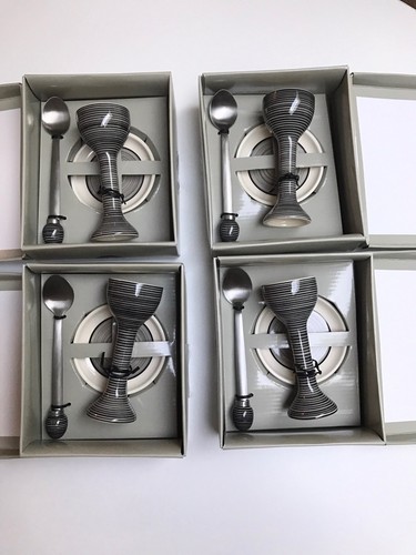 Sagaform Egg Set NEW Lot Of Four Light Grey