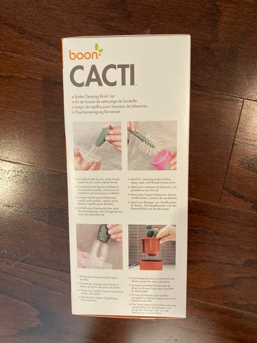 Boon Cacti Bottle Cleaning Brush Set Terracotta  4 Piece Set