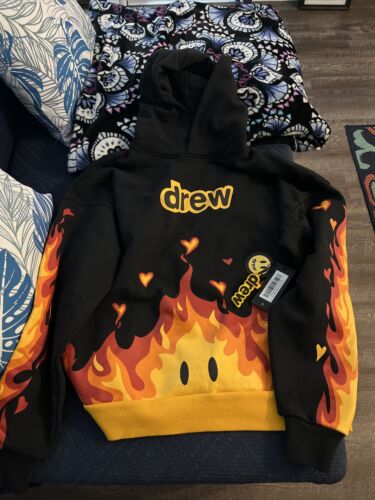 DREW HOUSE Small secret fire flames hoodie Justin Bieber DREW HOUSE Small secret fire flames hoodie Justin Bieber