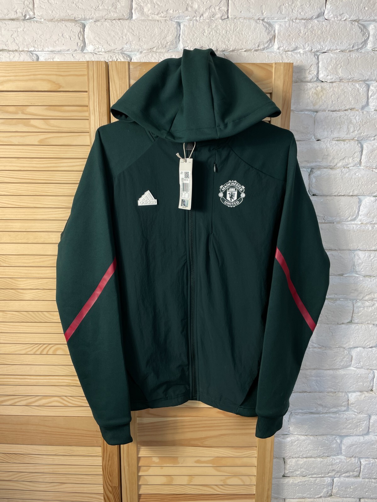 MANCHESTER UNITED DESIGNED FOR GAMEDAY FULL-ZIP GREEN ADIDAS