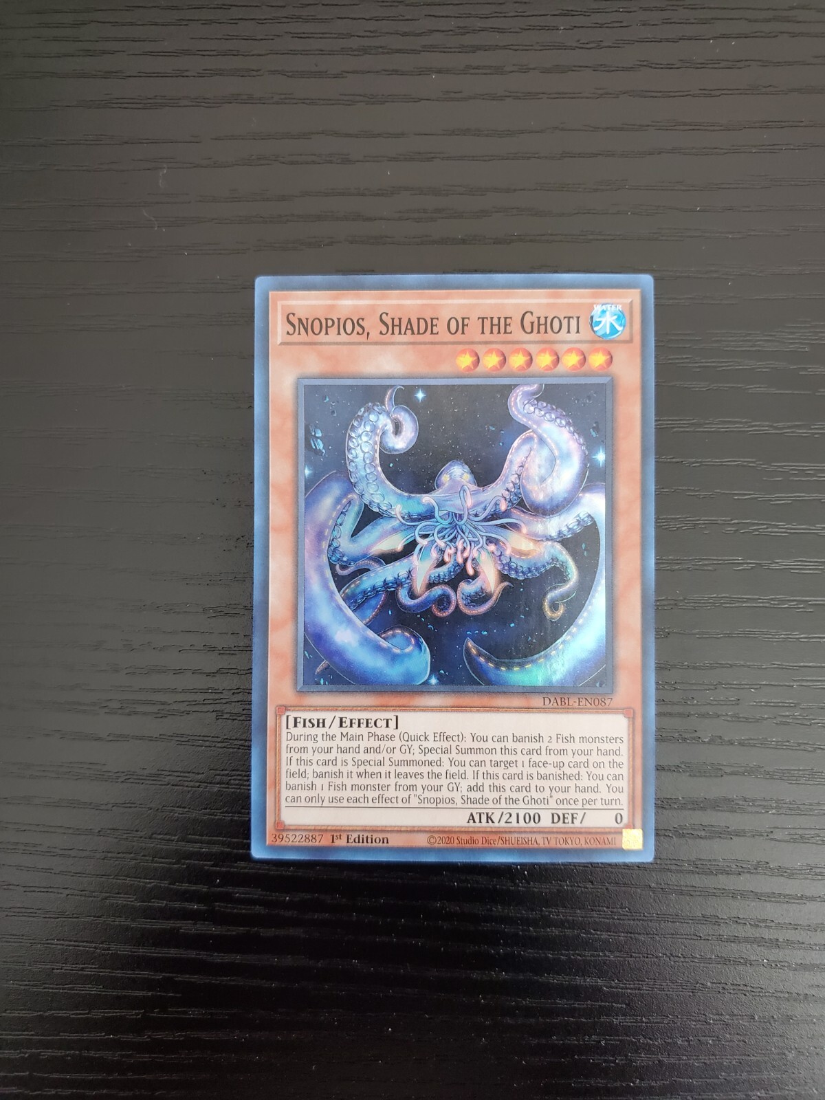 Yugioh Karte – Snopios, Schatten Des Ghoti (Super Rare, Deutsch, 1. Auflage) In Toploader