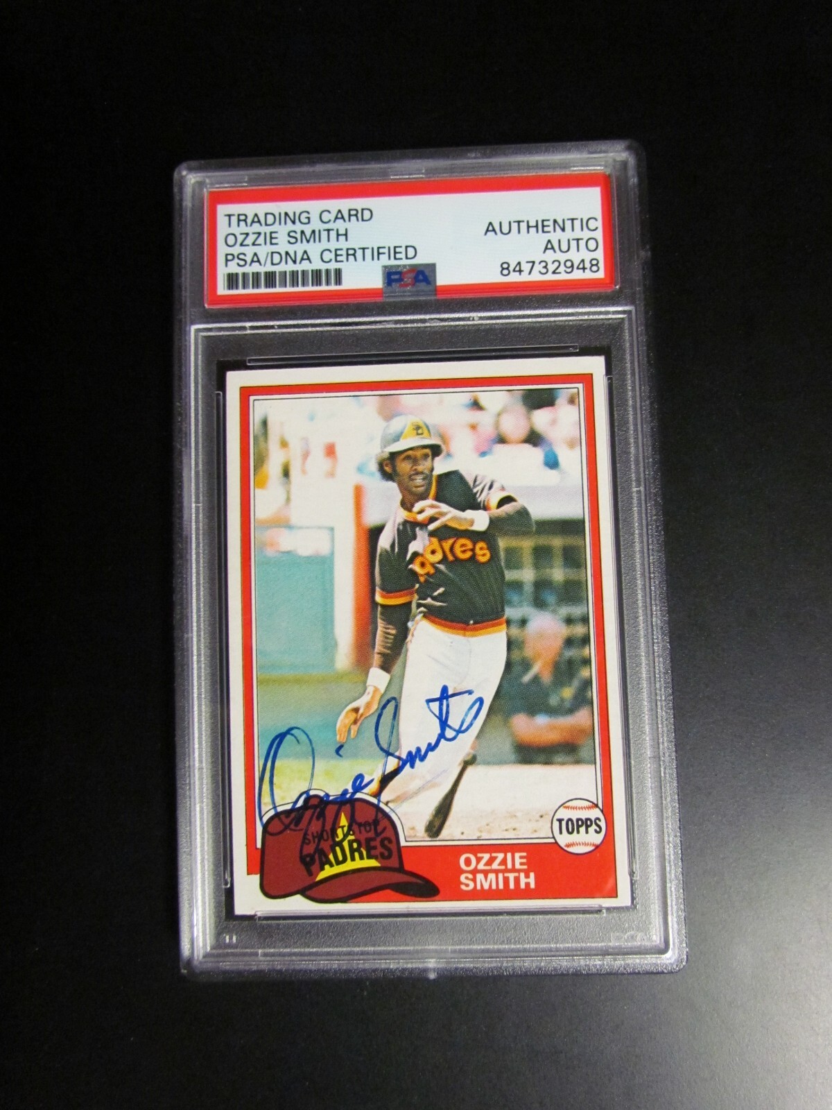 1981 Topps Ozzie Smith signed Baseball Card PSA Encapsulated