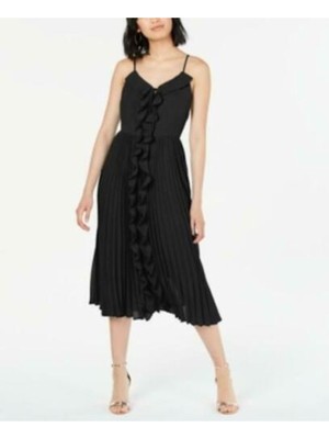 

Женское вечернее платье-футляр миди BAR III Black Up на тонких бретелях с V-образным вырезом, Черный