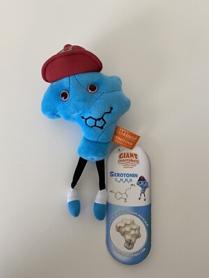 Giant Microbes Stuffed Plush Serotonin Molecule By Drew Oliver 8  Tall NWT