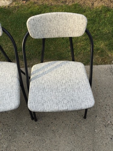 Vintage 1950’s Cisco Stylaire Folding Chairs Set Of 4