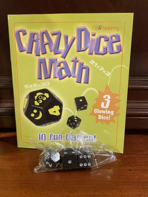 CB Publishing CRAZY DICE MATH Learning Game Glow in The Dark Dice  Grade 1 & 2
