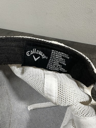 Callaway Gray White Snapback Mesh Back Trucker Hat Cap Hat