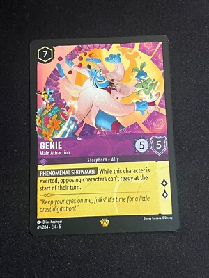 Lorcana Shimmering Skies #49 Genie Main Attraction -Legendary (005)