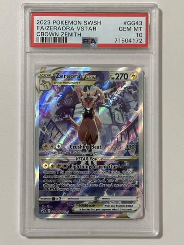 Zeraora VStar GG43/GG70 Crown Zenith PSA 10 Pokemon Card | eBay Zeraora VStar GG43/GG70 Crown Zenith PSA 10 Pokemon Card | eBay