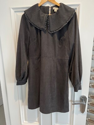 Oasis Grey Cord Above Knee Dress - Size 18 - New without Tags