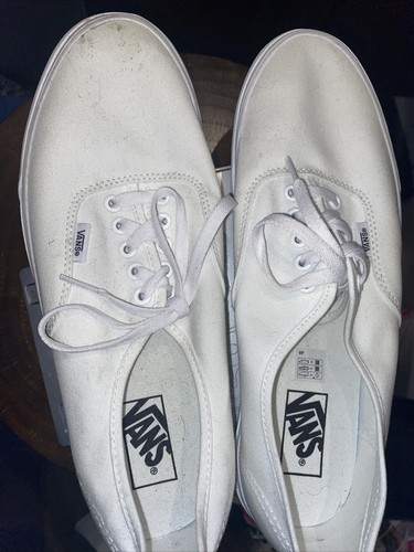 Vans Off The Wall Mens Sz 11.5 Women 13 White Sneakers *READ