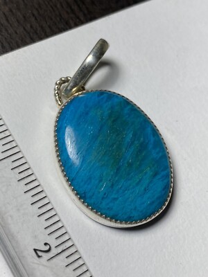 Gem Silica Sagenite Pendant Ray Mine Sterling Silver 56.5ct AAA Arizona Gemstone