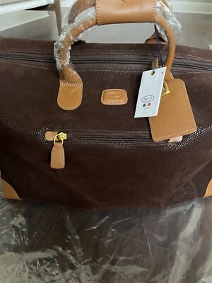 Bric's Life Brown 22'' Duffel Bag Medium Holdall Duffle NEW