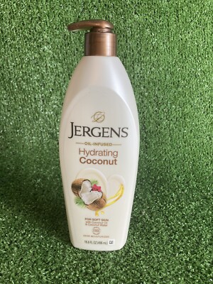 Jergens Hydrating Coconut Body Lotion infused with coconut oil 16.8OZ