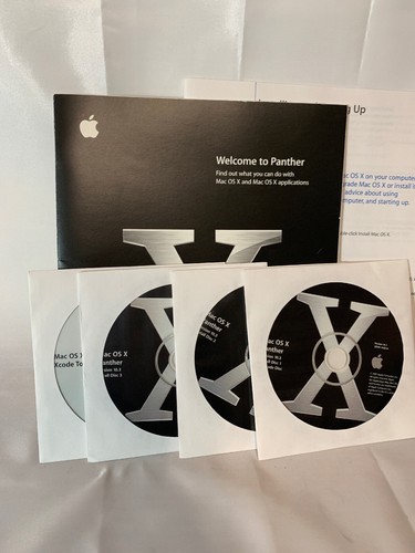 2003 Mac OS X 10 Panther 10.3 Apple Software Install Restore Discs CDs