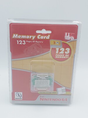 Nintendo N64 Memory Card Plus Case Sealed InterAct 256k