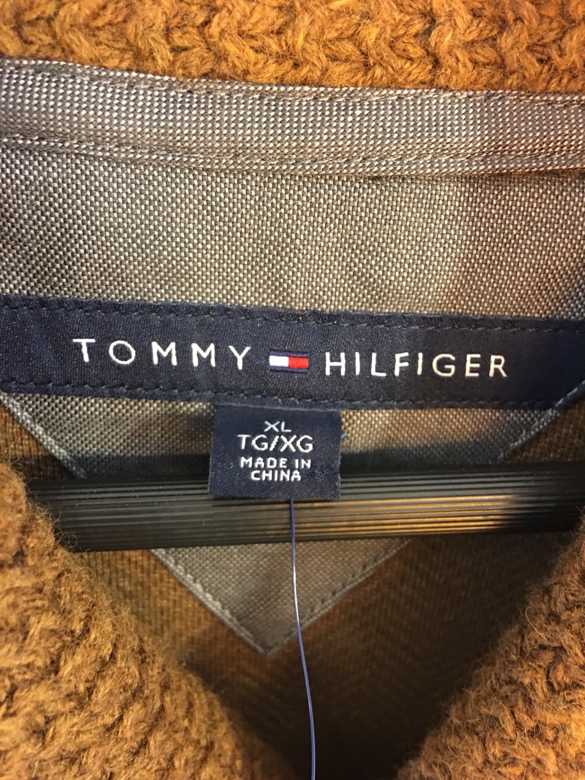 NEW Tommy Hilfiger Mens XL Sweater Shawl Collar Wool Blend