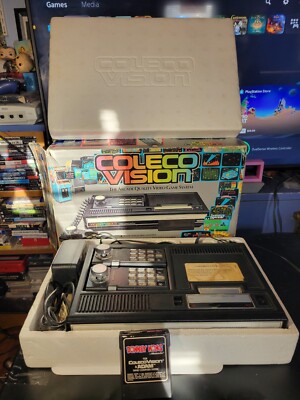 Coleco ColecoVision Video Game Console 1982 + Donkey Kong CIB Tested Cleaned