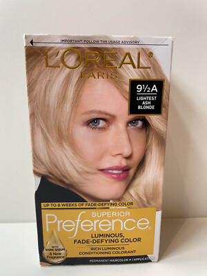 Loreal Superior Preference Permanent Hair Color #9 1/2A LIGHTEST ASH BLONDE
