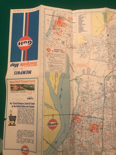 Memphis Tourguide Map 1974 Gulf